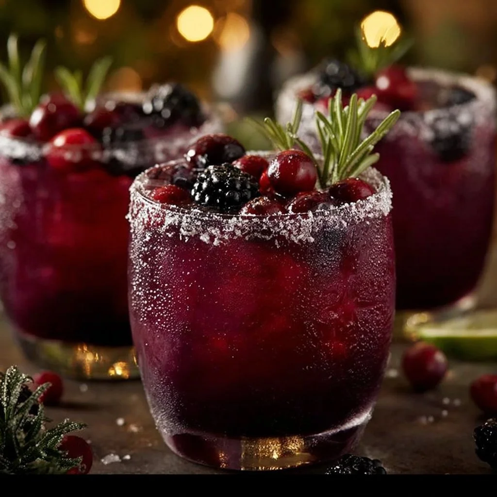 Frost Christmas Punch served in a festive glass with holiday decorations.