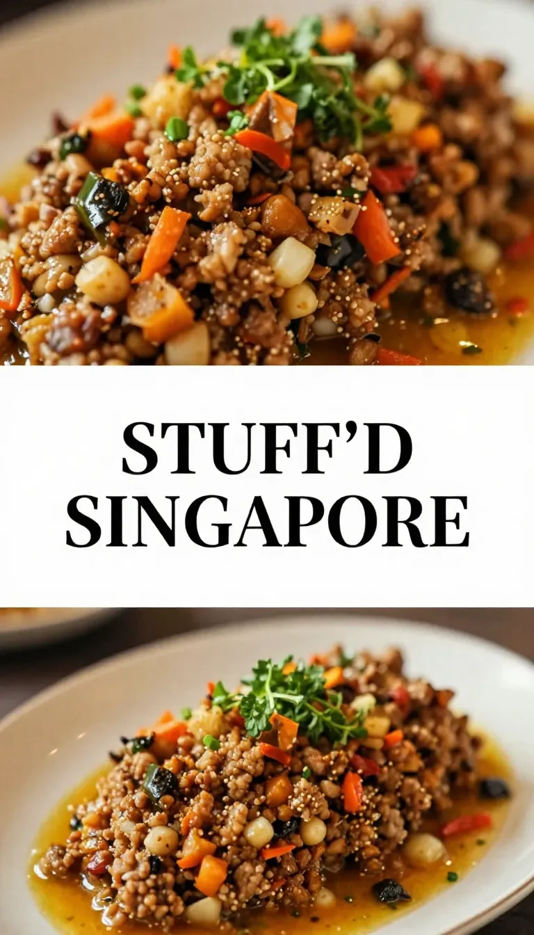 Exterior view of Stuff'd Singapore restaurant showcasing its vibrant signage.
