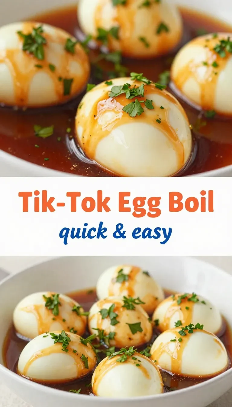 A perfectly boiled egg cut in half with a soft yolk, inspired by TikTok trends.