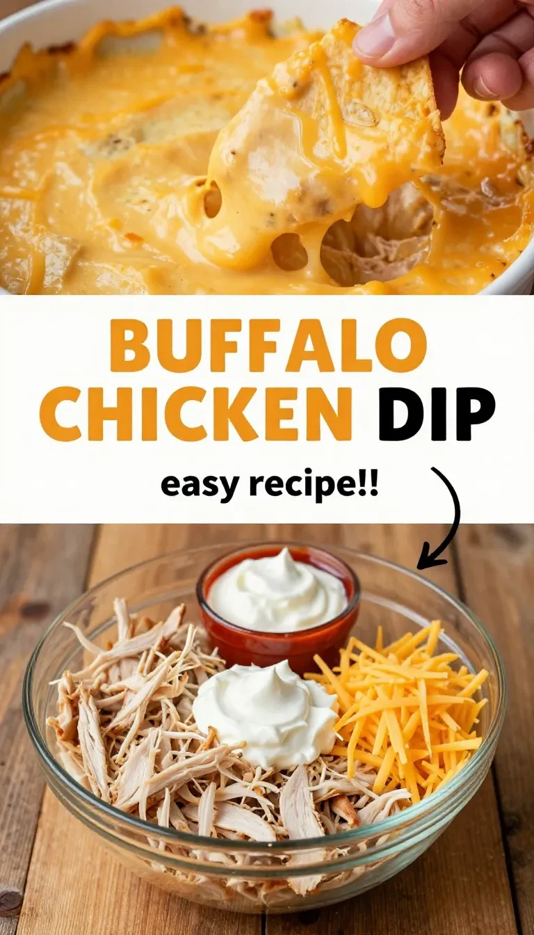 A bowl of creamy buffalo chicken dip garnished with green onions, surrounded by tortilla chips.