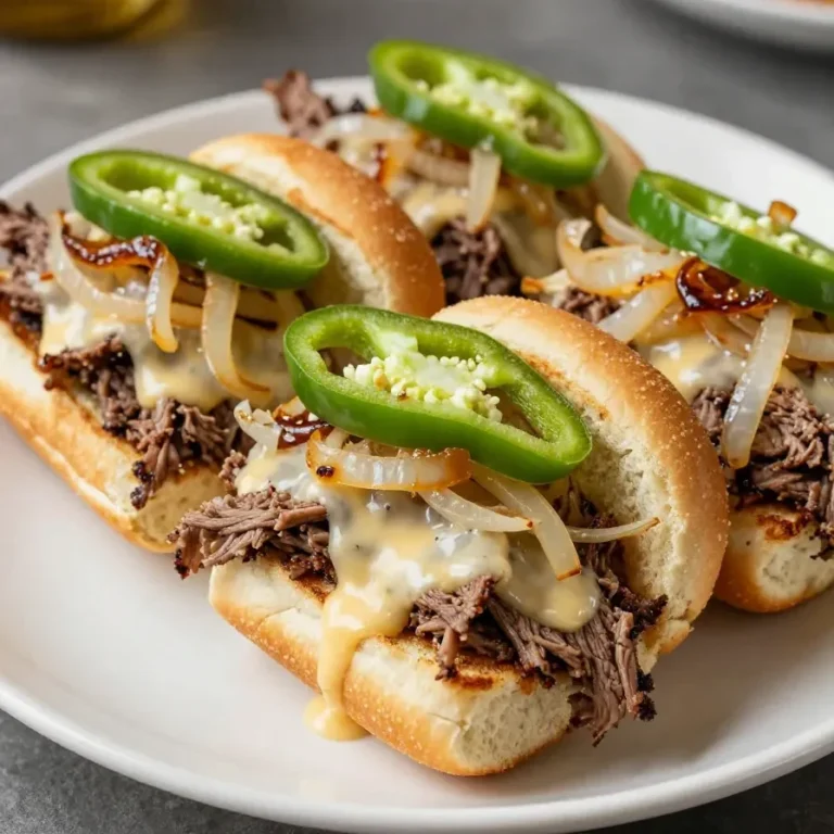 Close-up of Philly cheesesteak sliders served on a wooden tray for game day.