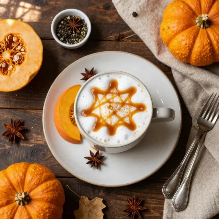 STARBUCKS PUMPKIN CHAI LATTE WITH CARAMEL DRIZZLE AND PUMPKIN COLD FOAM | Fall recipes