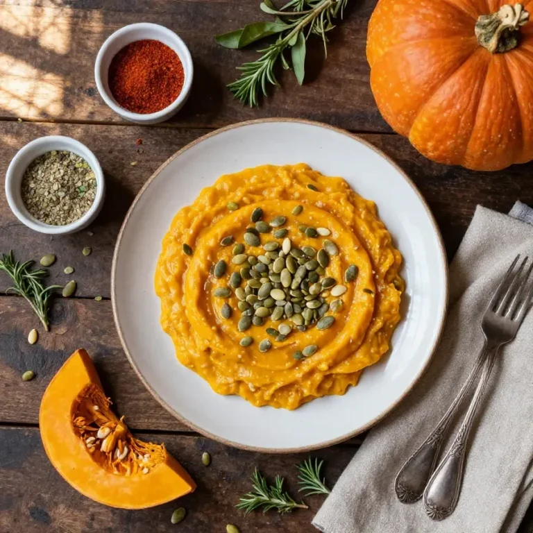 A bowl of roasted pumpkin seeds on a wooden table, ideal for a weight gain recipe.