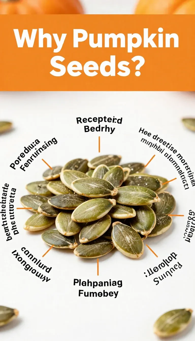 A close-up of pumpkin seeds in a wooden bowl, showcasing their texture and color.