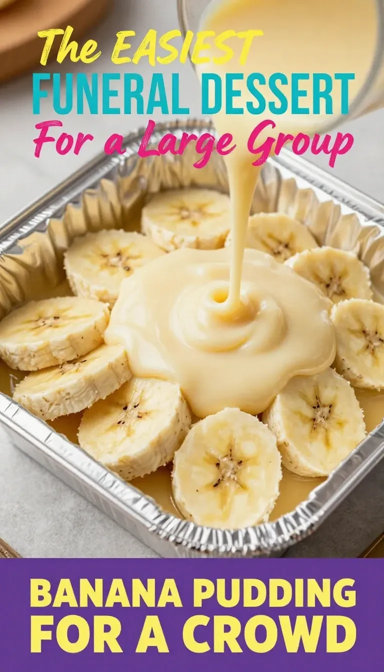 A creamy and delicious banana pudding served in a glass dish with fresh banana slices and vanilla wafers on top.