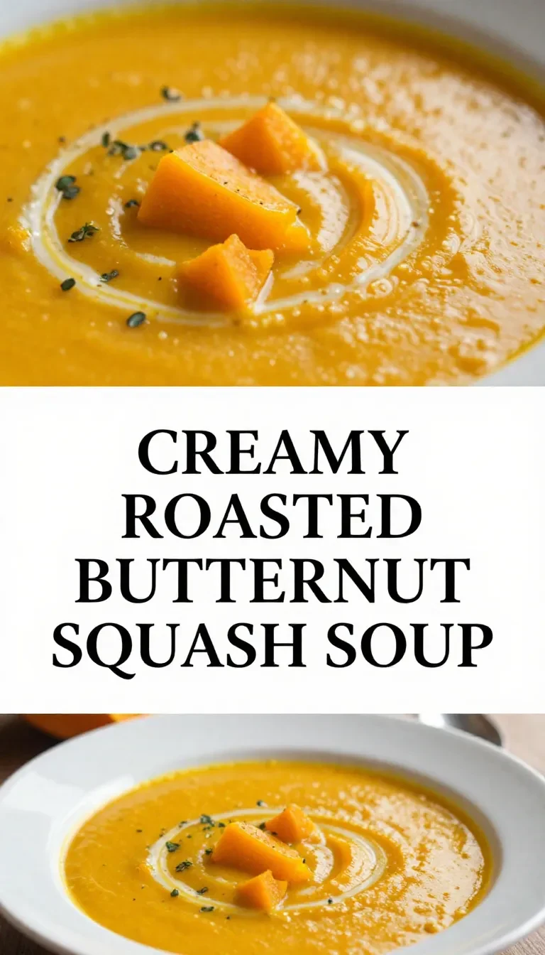 A bowl of creamy butternut squash soup garnished with fresh herbs, inspired by Gordon Ramsay's recipe.