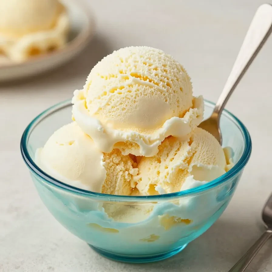 A bowl of fluffy vanilla snow ice cream topped with a light dusting of cinnamon.
