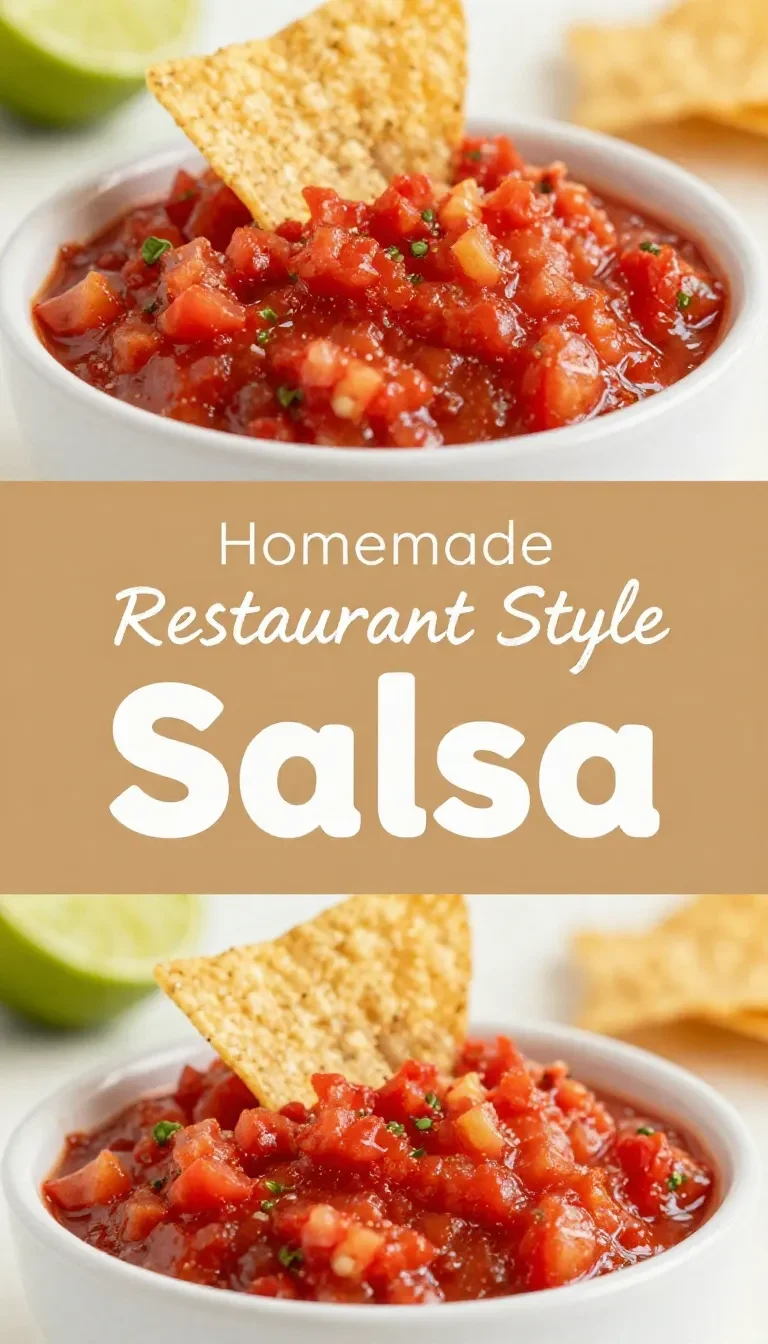 A bowl of fresh homemade salsa with diced tomatoes, onions, cilantro, lime, and jalapeños served with tortilla chips