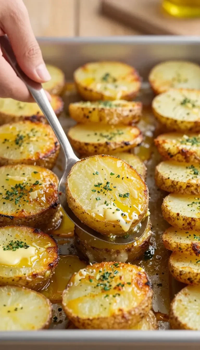 Creamy cheesy scalloped potatoes baked in a golden casserole dish with a bubbly top