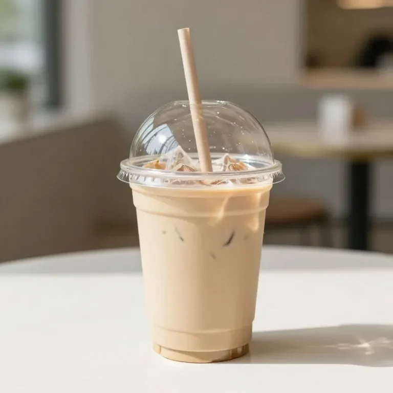A homemade low-calorie Starbucks-style drink recipe by Jess served in a clear glass with ice and a straw