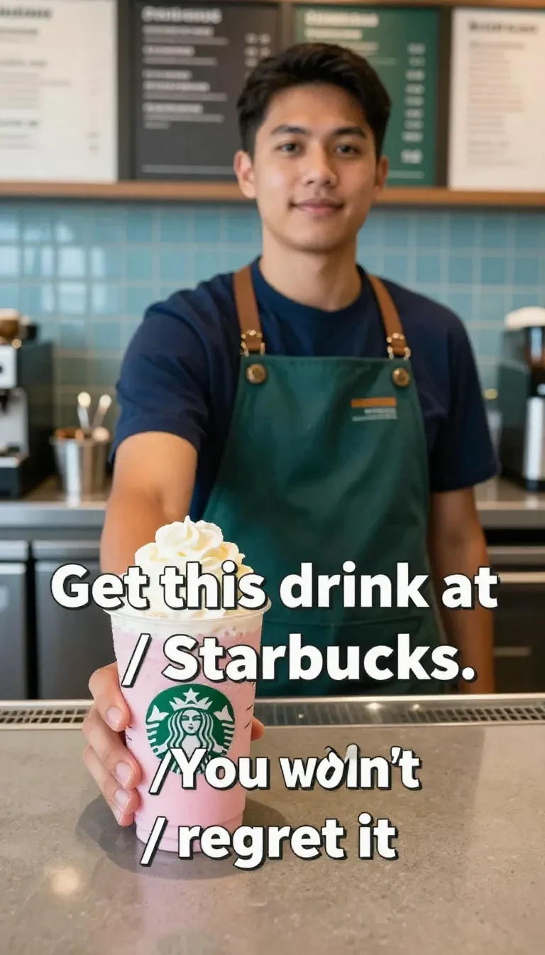 A cold caffeine free Starbucks-inspired drink served over ice with creamy milk and caramel drizzle in a clear glass.